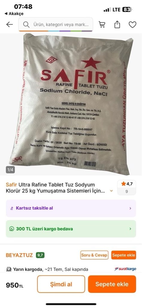 su yumuşatıcı tuz sodyum clorür - 6