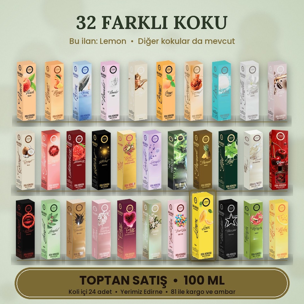 LEMON ODA KOKUSU 100ML ÇİDO MİRİS 32+ ÇEŞİT - 3