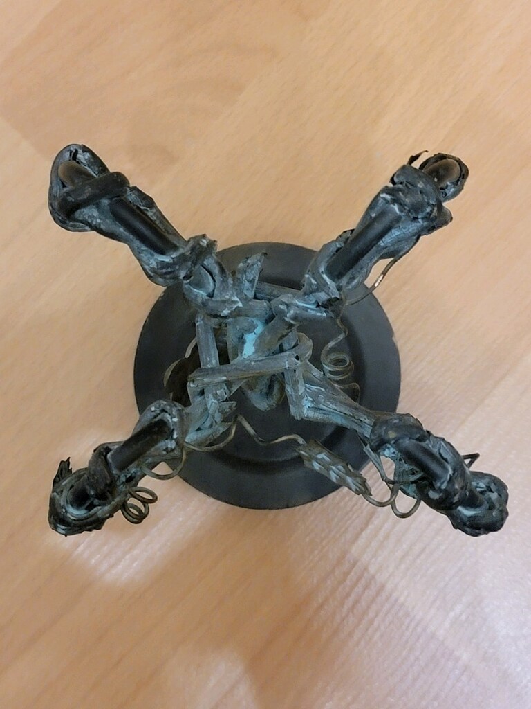 metal ferforje Dekoratif Şamdan mumluk - 8