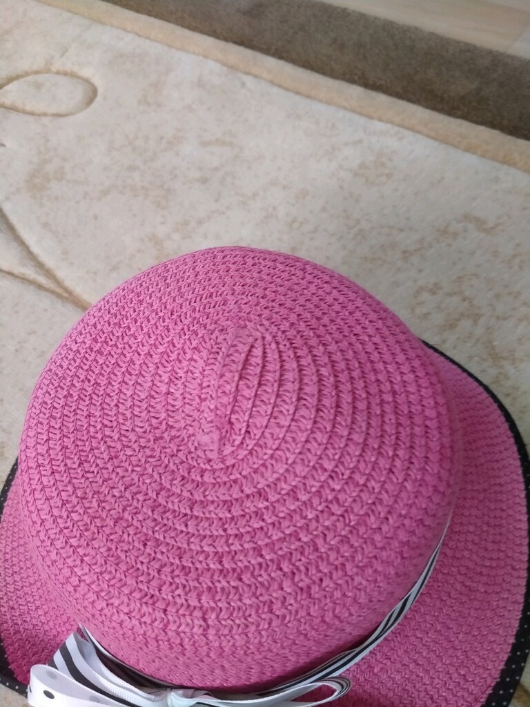 şapka pembe hasır - 3