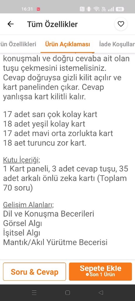 Zeka Kutusu(Eğitici Kartlar) - 7