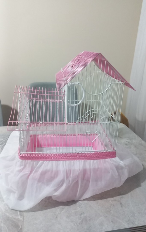 Pembe Beyaz Kuş Kafesi - 6
