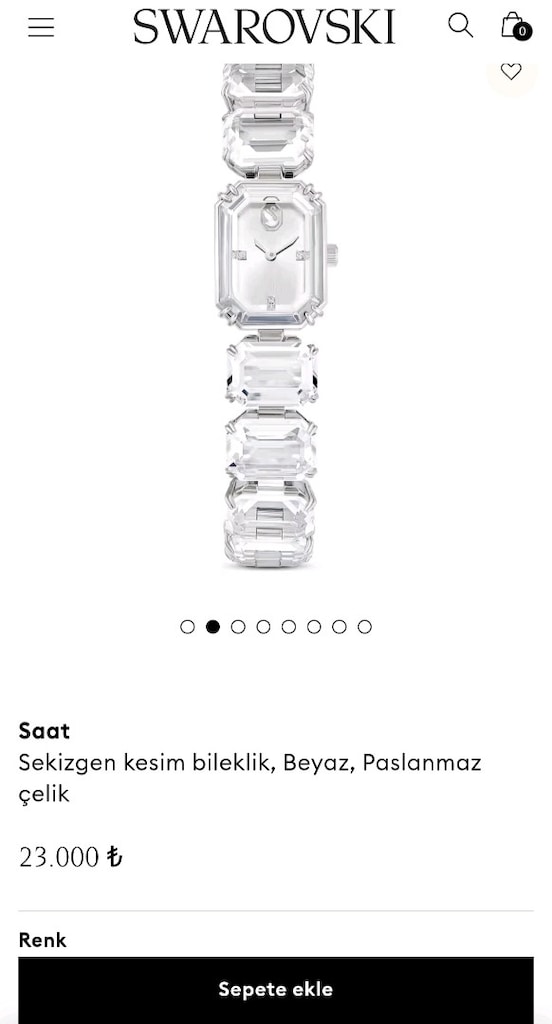 Swarovski Millenia Silver Saat - 6