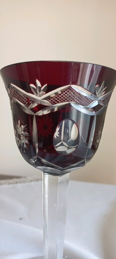 Vintage Bohemia kristal kadeh - 7