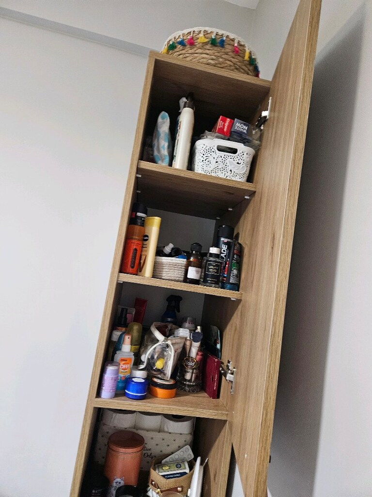 Camasir sepetli kullanisli dolap (36×50×210) - 5