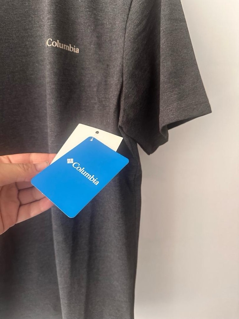 Columbia Siyah Bisiklet Yaka Tişört - 8