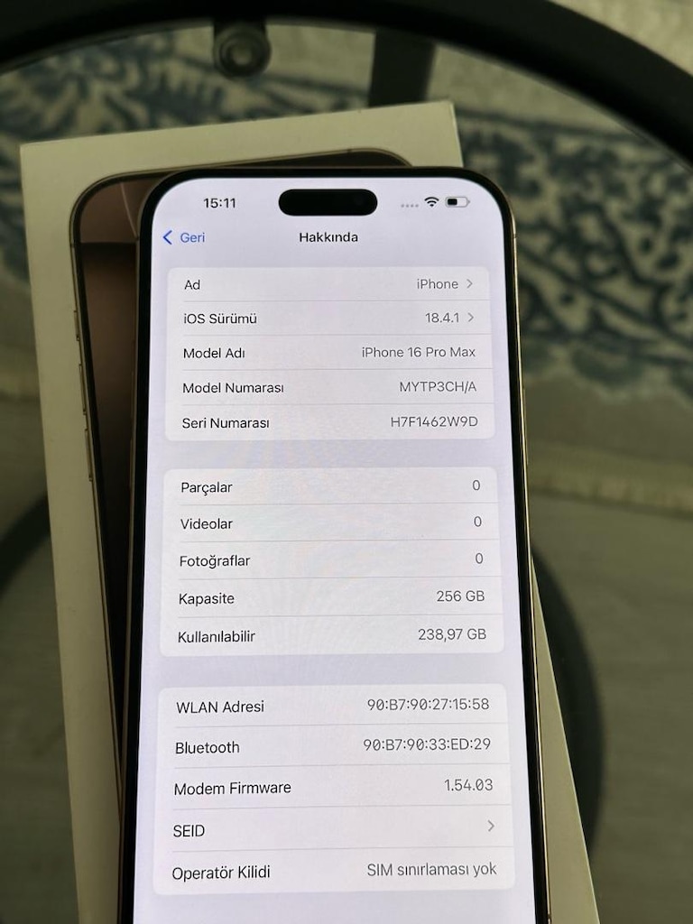 İPHONE 16 PROMAX YD 256 GB - 8