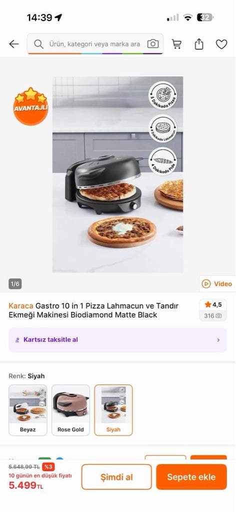 Karaca Gastro 10 in 1 Pizza ve Tandır Ekmeği Makinesi Biodiamond - 4