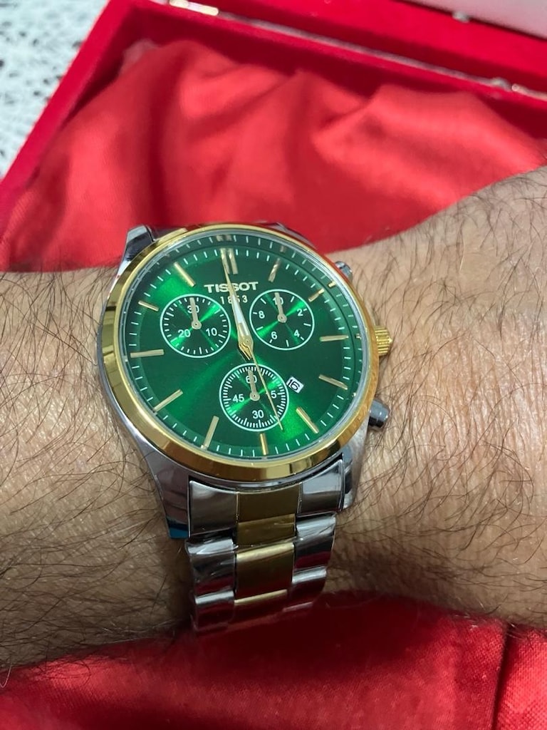 Tissot 1853 Yeşil Metal Bilezikli erkek kol saati… - 2