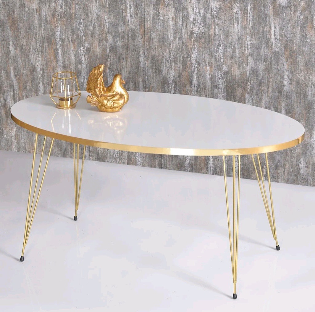 Gold Beyaz Model 3 lü Zigon Sehpa ve Orta Sehpa - 2