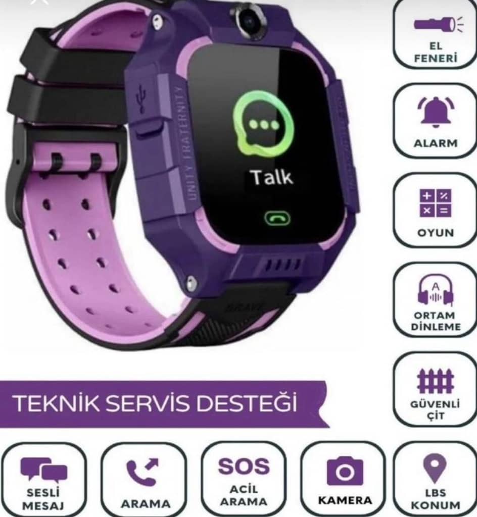 Kameralı Sim kartlı akıllı çocuk saati çocuk takibi - 5