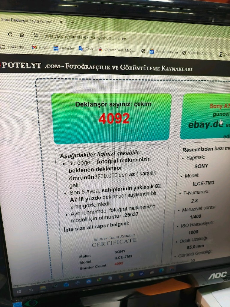 SONY A7 III BODY 4K DA SIFIR AYARINDA FOTO KLİNİK İZMİT DE - 7
