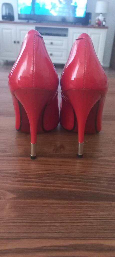 Kırmızı Rugan Stiletto Ayakkabı - 4