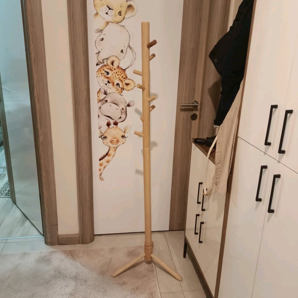 Elbise askılığı Ahşap çok az kullanıldı - 2