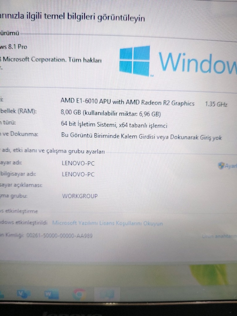LENOVO AMD İŞLEMCİLİ SSDLİ TERTEMİZ LAPTOP! - 6