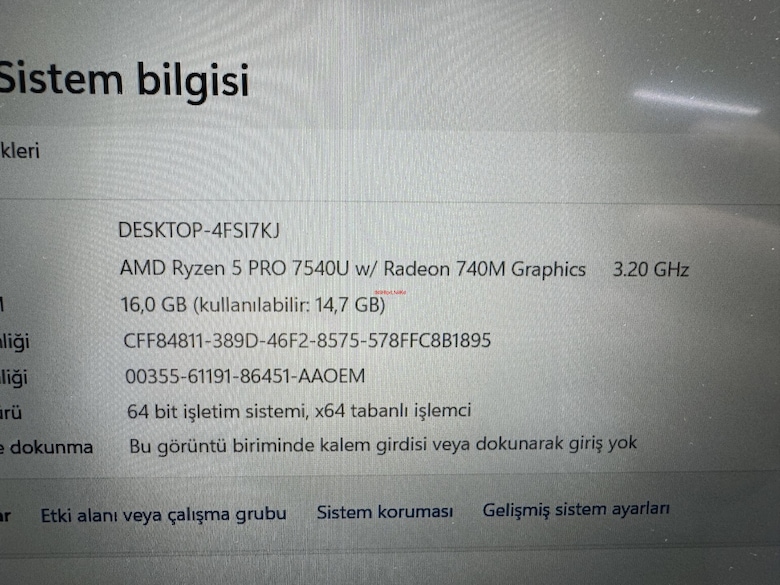 THİNKPAD T16 RYZEN 5 PRO İŞLEMCİ 16 GB RAM 256 NVME - 5