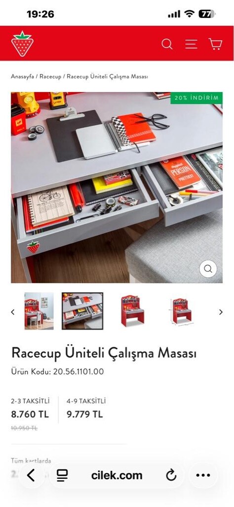 çilek ders çalışma masası - 3