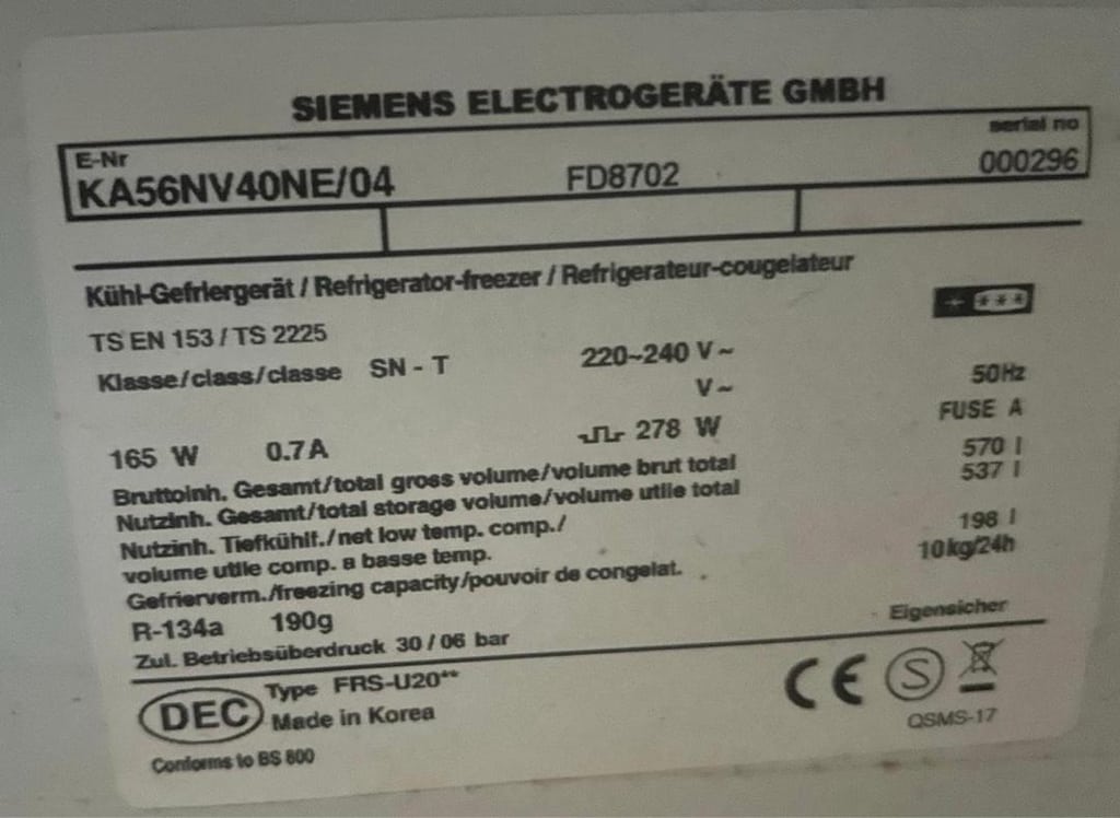 SİEMENS KA56NV40NE/04 Gardırop tipi buzdolabı - 4