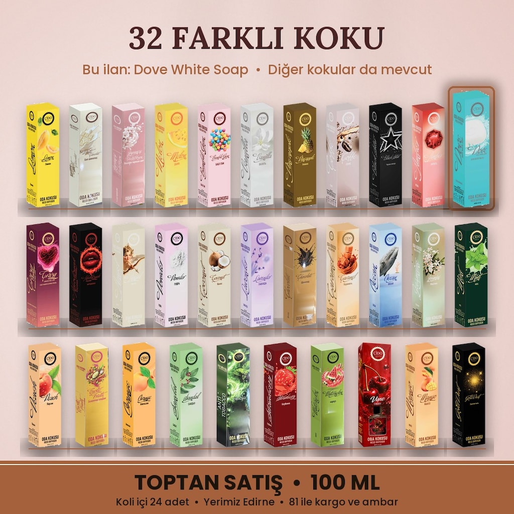 ÇİDO MİRİS REED DIFFUSER 100ML BEYAZ SABUN - 3