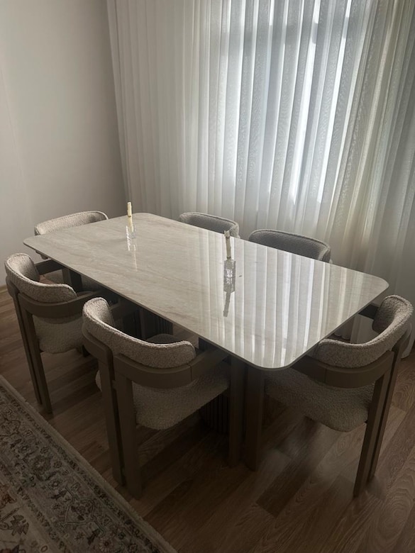 180x90 porselen 6 kişilik yemek masası - 2