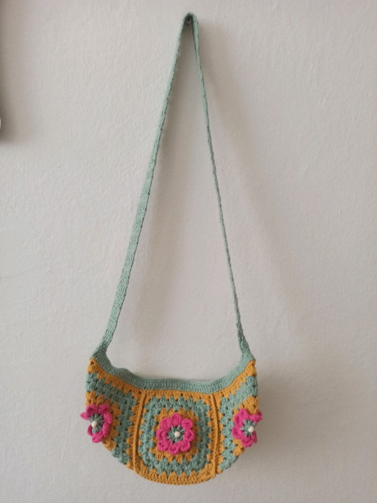 motifli örgü çanta - 2