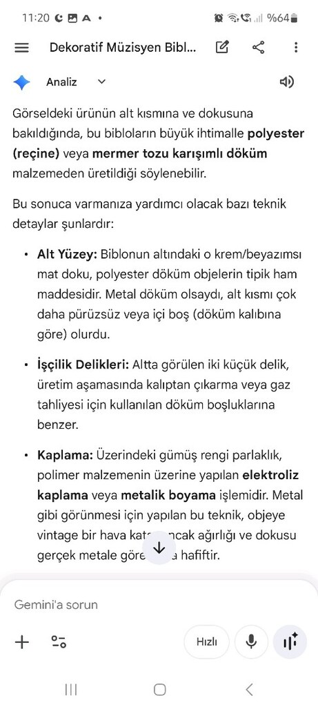 Aksesuar biblo. Keman çalan adam biblosu. Diğeri hediye. - 17