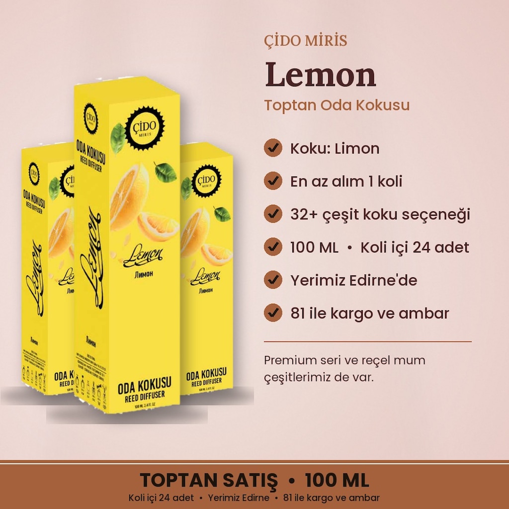 LEMON ODA KOKUSU 100ML ÇİDO MİRİS 32+ ÇEŞİT - 2
