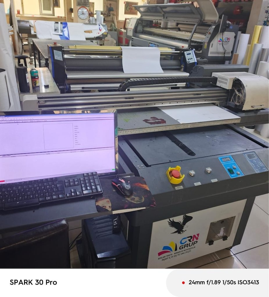 SATILIK UV BASKI MAKİNESİ YATAY 90/60 XP600 ÇİFT KAFA - 2