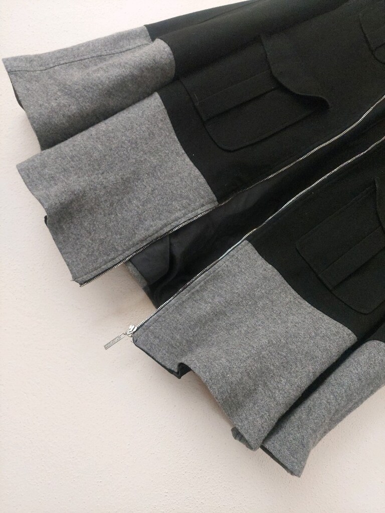 Pelerin model Kaşe kumaş cepli Panço - 7