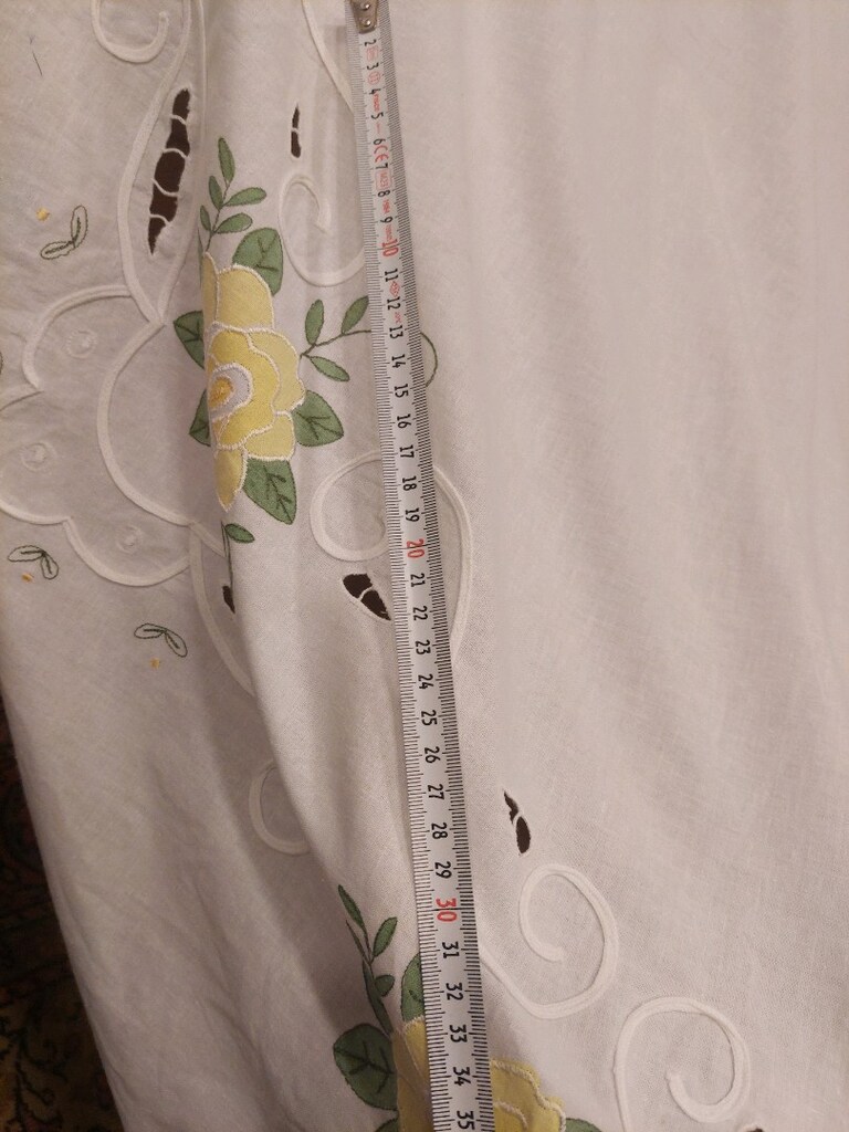 MASA ÖRTÜ YUVARLAK 160 CM BUYUK CAPTA PAMUKLU KUMAŞ SARI CICEK ANGLES - 3