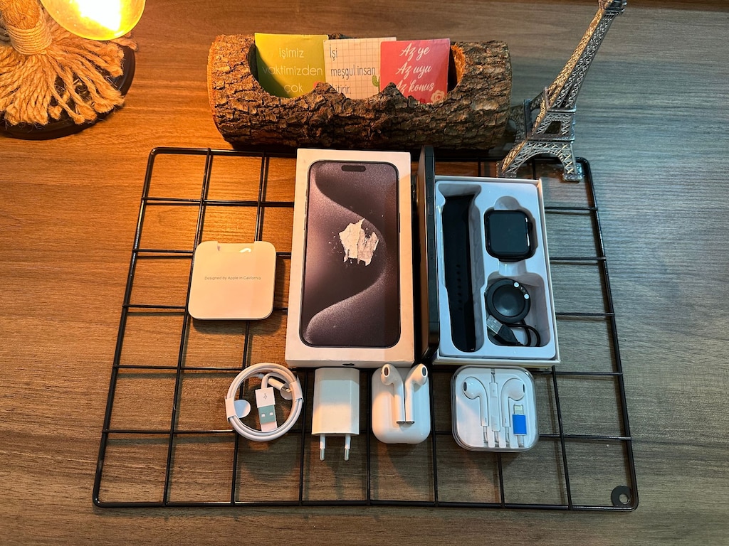 GARANTİLİ 256 GB İPHONE 15 PRO BLACK TİTANİUM - 8