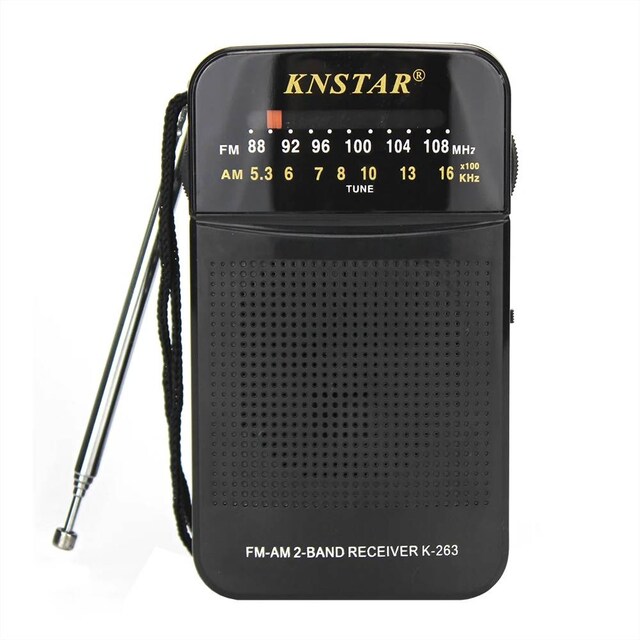 Knstar Radyo Pilli Cep Radyosu Fm-Am Güçlü Çekim Kaliteli K-263