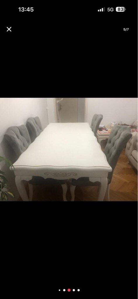 Avangart cilalı mdf yemek masası - 5