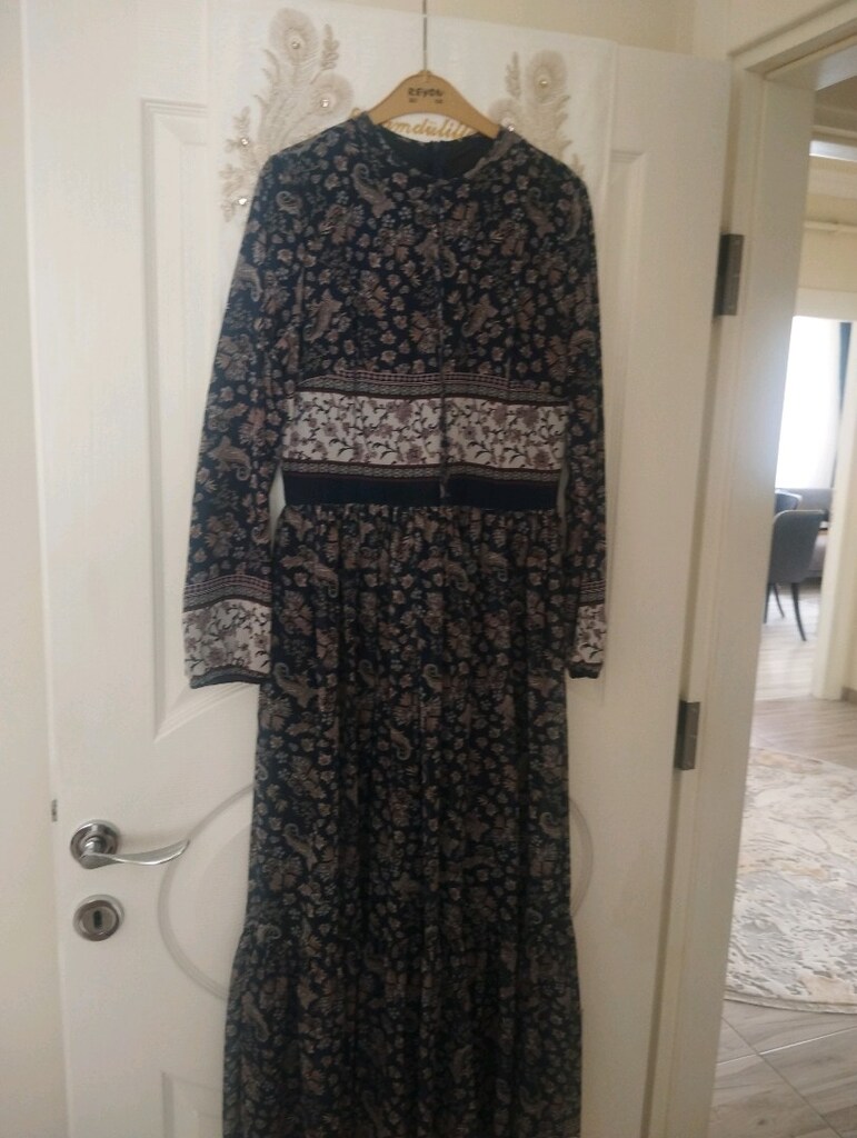 astarlı sifon elbise - 2