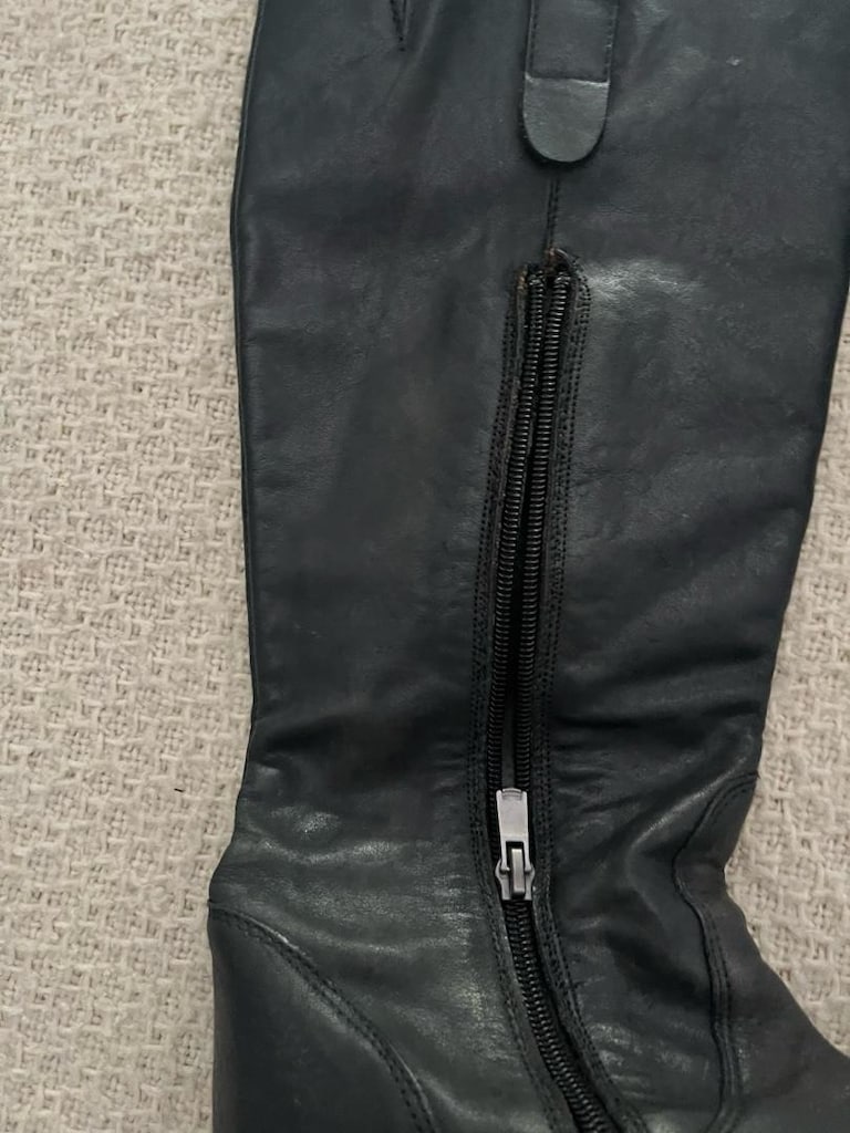 Sisley 41.5 numara gri deri çizme - 11