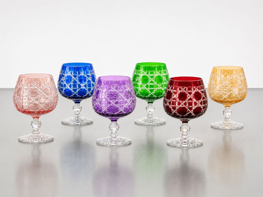 kristal kesme kahve yanı su bardağı 250 ml - 4