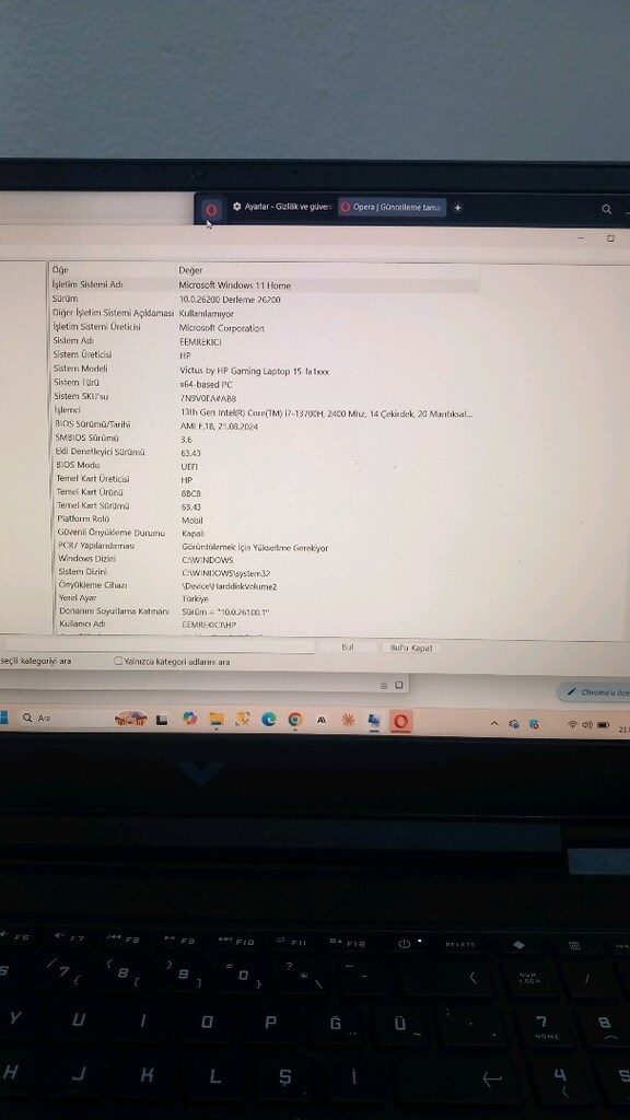 Hp Victus15 32 Gb Ram Gtx 3050 6GB i7 13.nesil - 3