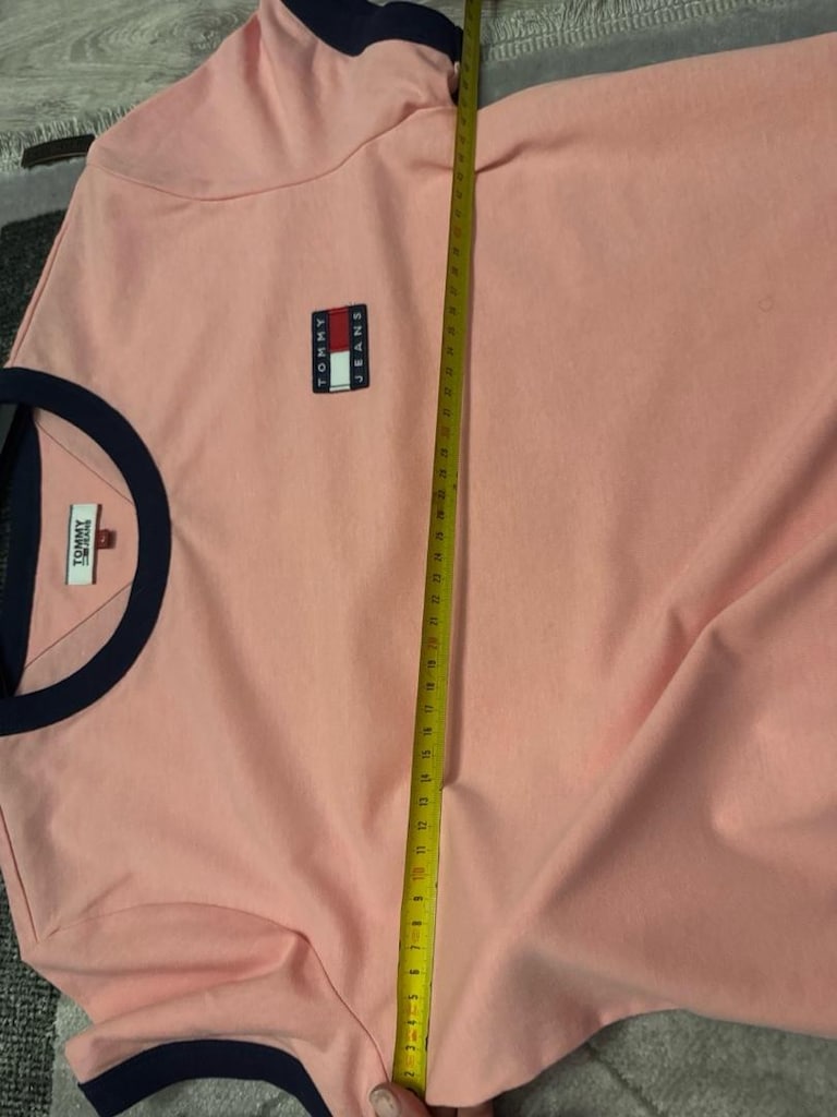 tommy pembe üst bluz tişört sıfır ürün - 7