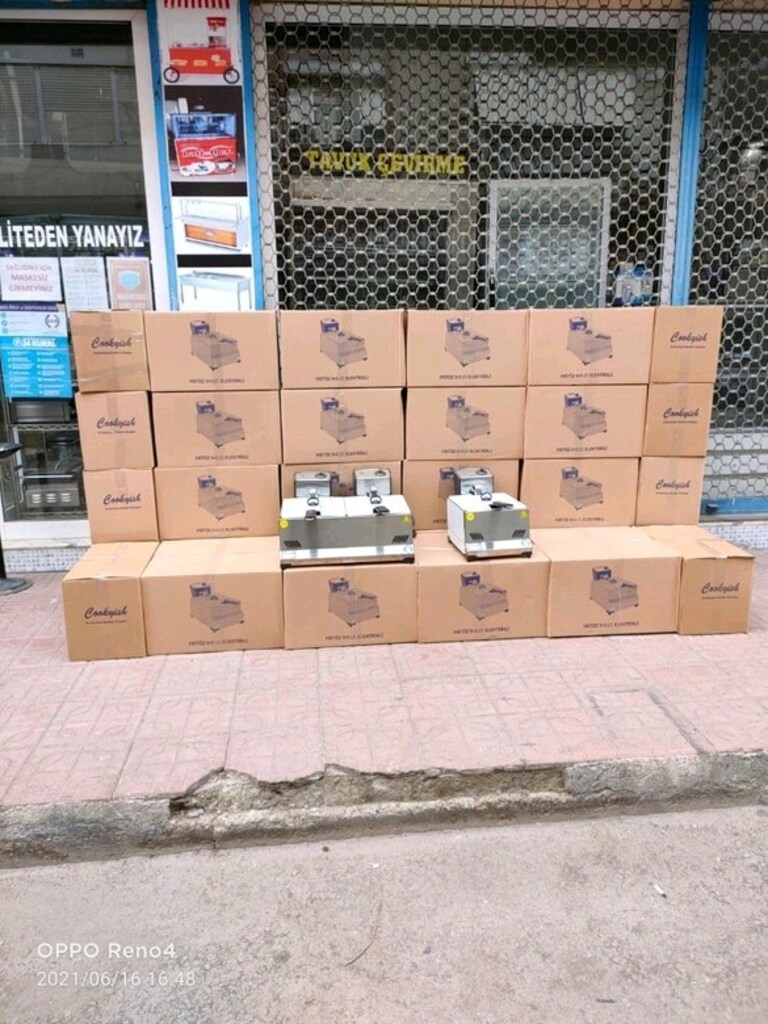 fritöz makinesi 5 litrelik fritöz çifti 5+5 litrelik fritöz sanayi tip - 7