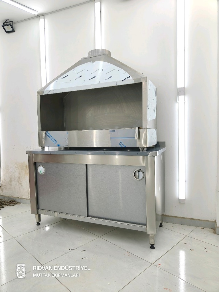 ocakbaşı mangal kömürlü ızgara ocak barbekü krom tezgah krom mangal - 13