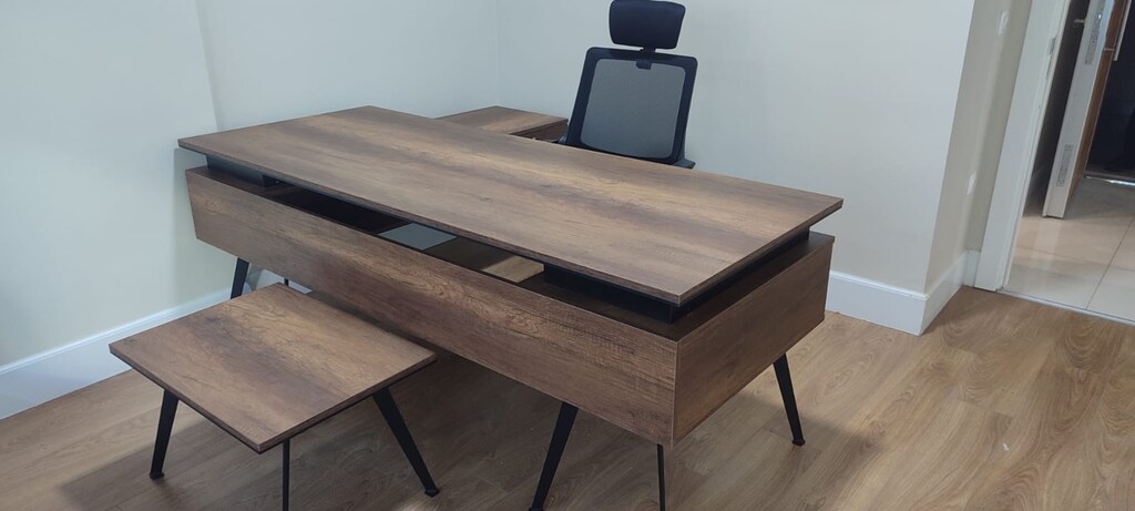 MÜDÜR ODASI ÇALIŞMA TAKIMI / ETAJERLİ MASA TAKIMI / ARAL OFİS - 12