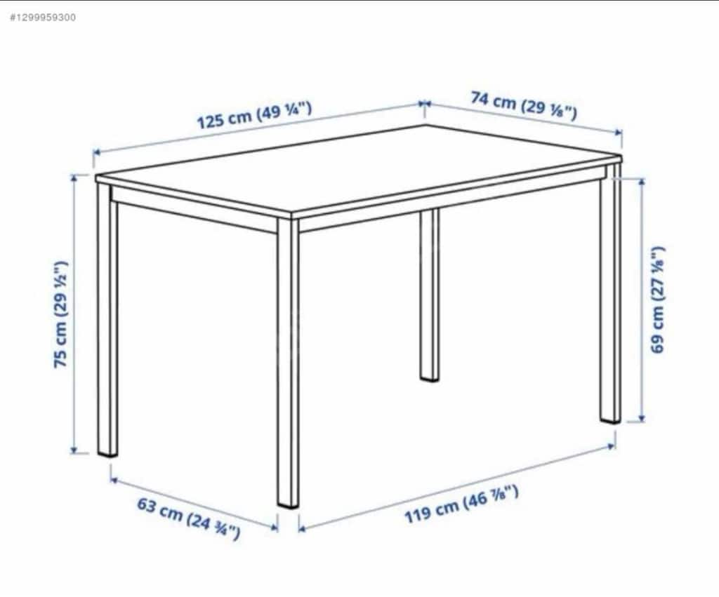 ikea yemek masası 4 kişilik - 2