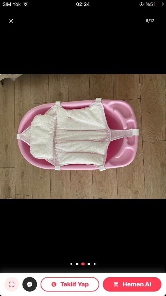 yenidoğan eşyaları küvet taşıma çantası babynest - 6