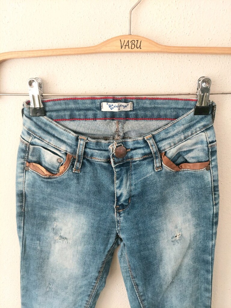 Yırtık detay eskitme model lycralı Jean - 2