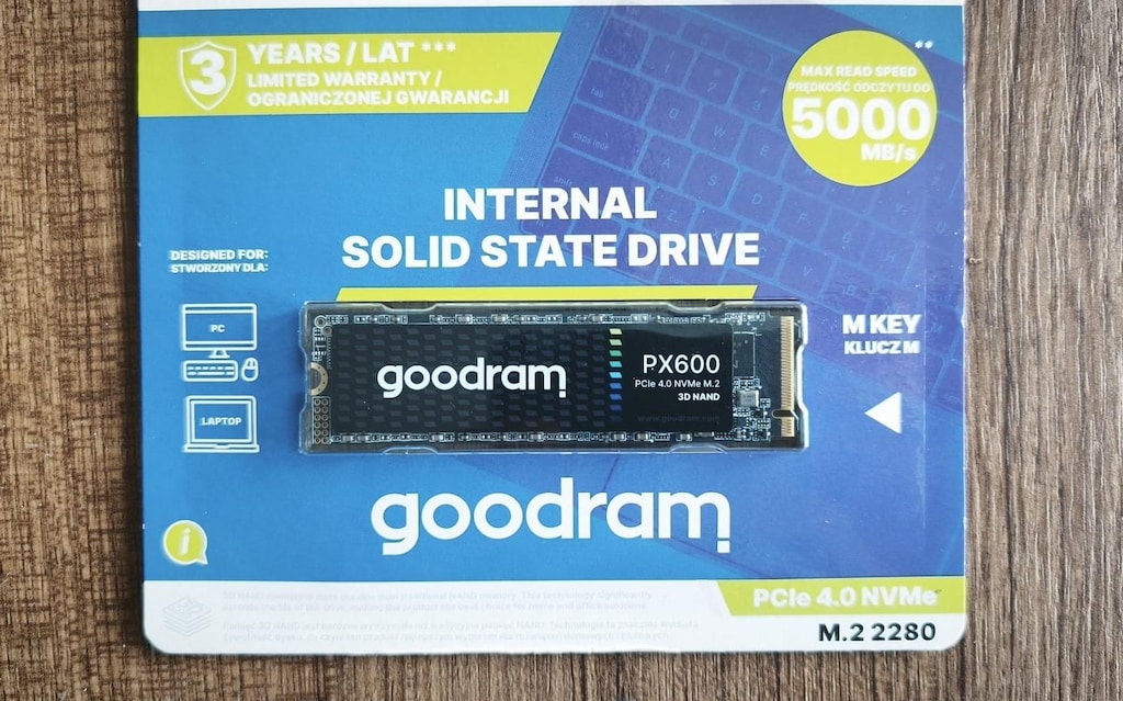 1TB - Goodram PX600 PCIe 4.0 NVMe M.2 SSD - 3D Nand - 2