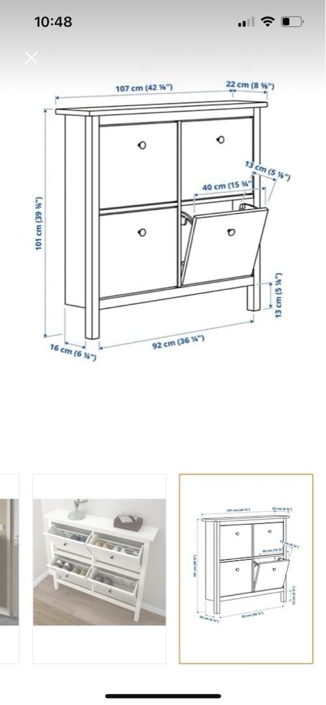 IKEA HEMNES AYAKKABILIK BEYAZ - 2