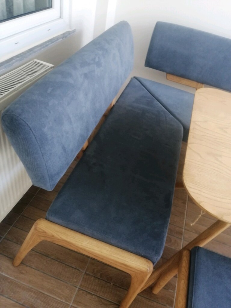 KELEBEK MOBİLYA AĞAÇ NATURAL MASA TAKIMI - 7