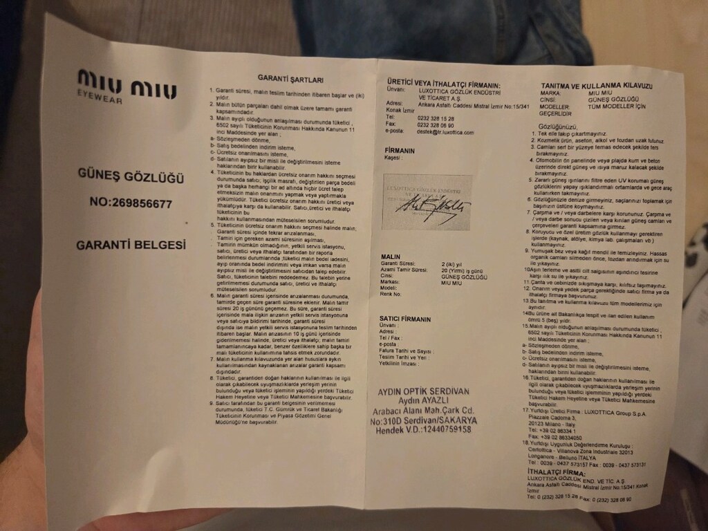 Miu Miu MU A06S Güneş Gözlüğü - Çiziksiz / Sıfır Ayarında / Garantili - 9