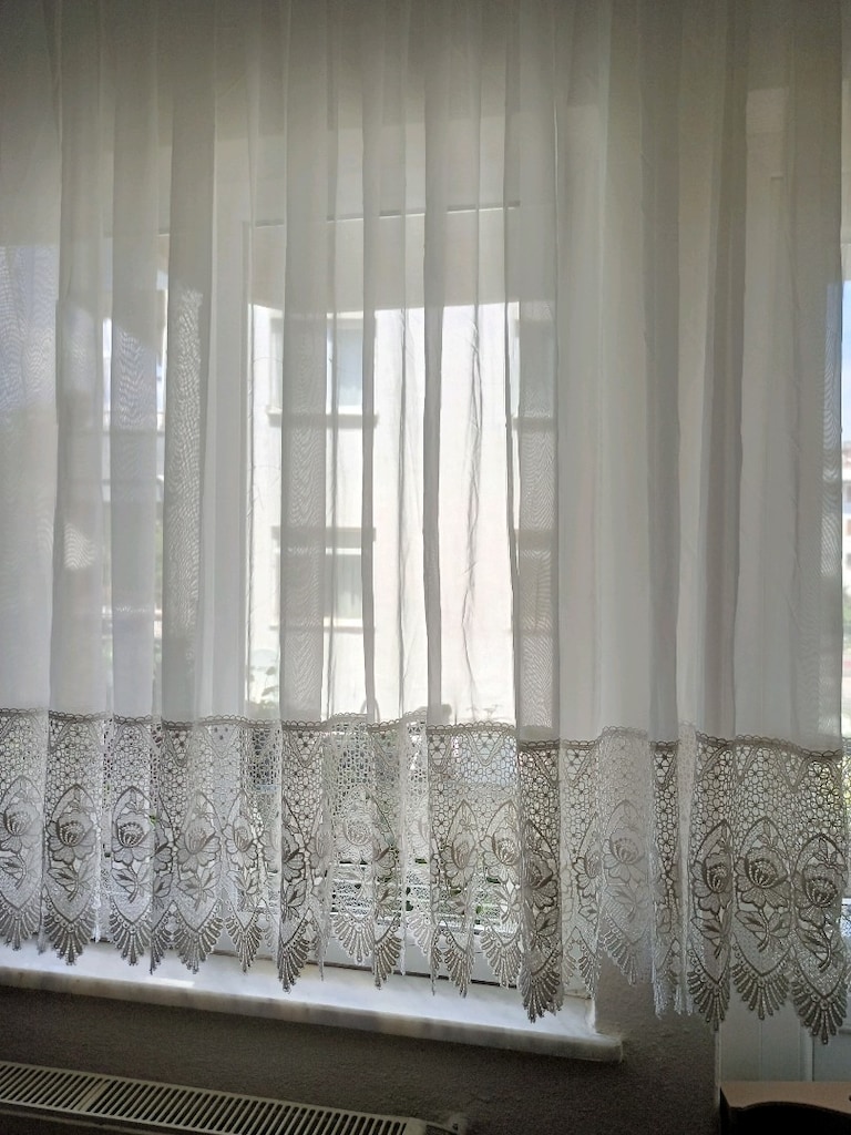 Beyaz tül perde pileli boy 165 cm en 205 cm - 2