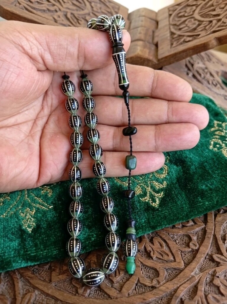 Gümüş Çakım Mineli Erzurum Oltu Tesbih - 3